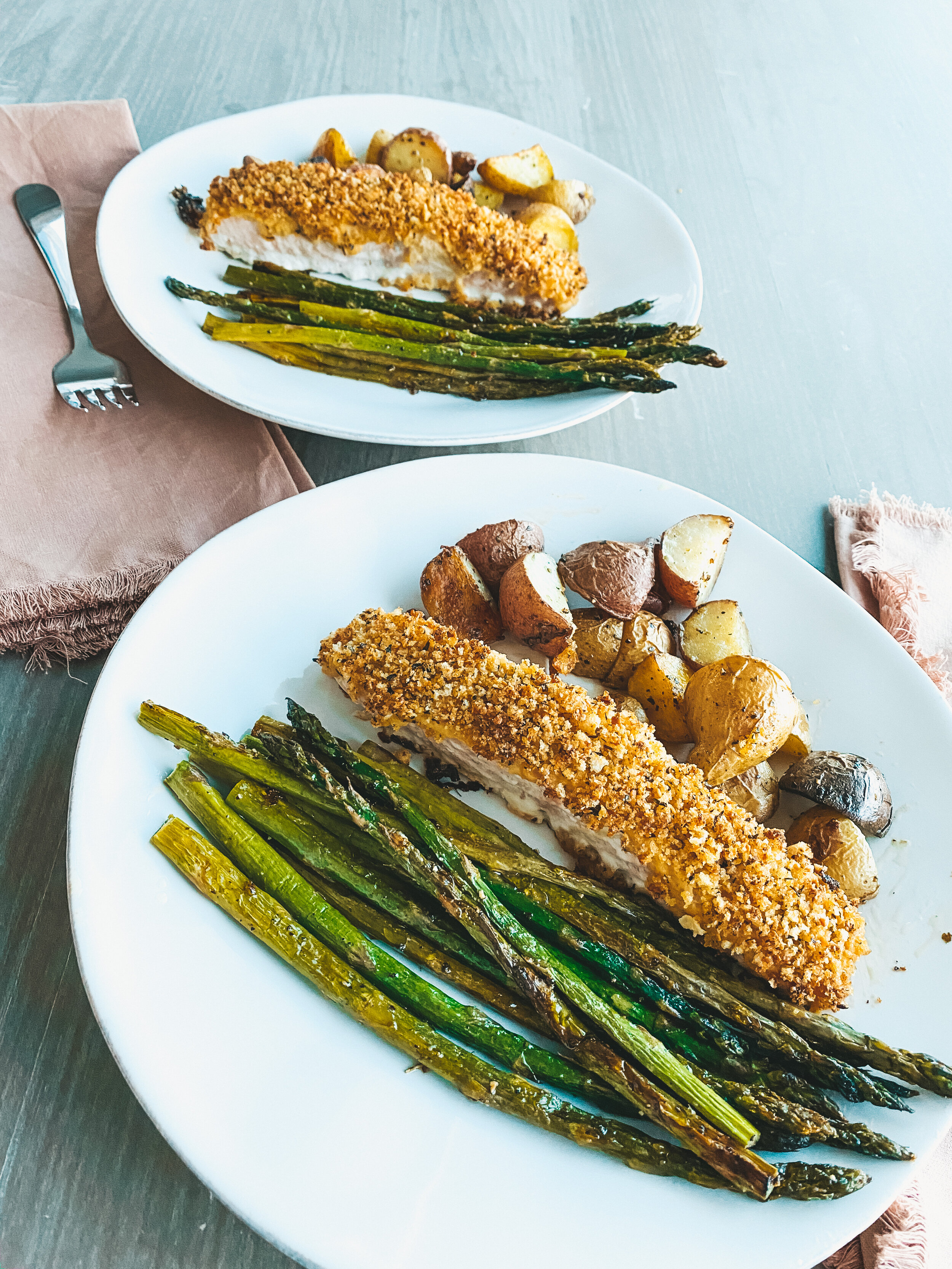 Recipe: Hummus + Panko Crusted Salmon