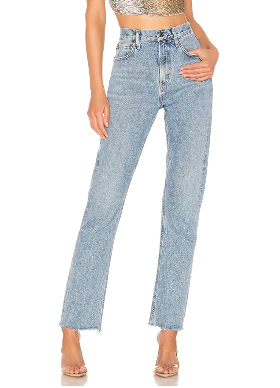 AGOLDE High Rise Straight Jeans