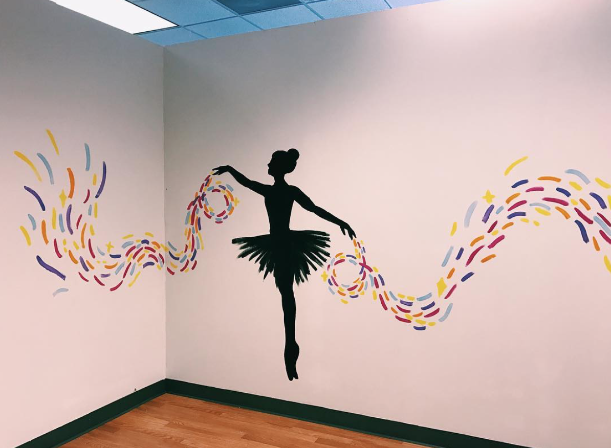 dance studio mural