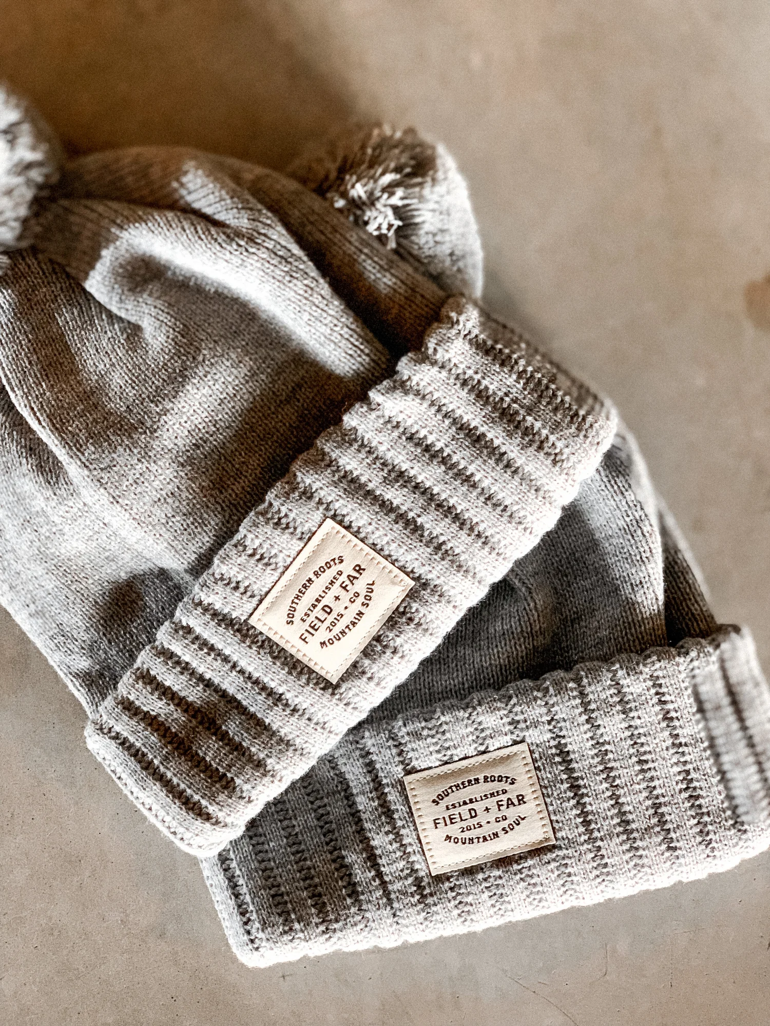 Field + Far Jacquard Knit Pom Beanie — ROOT HOUSE Coffee + Shop