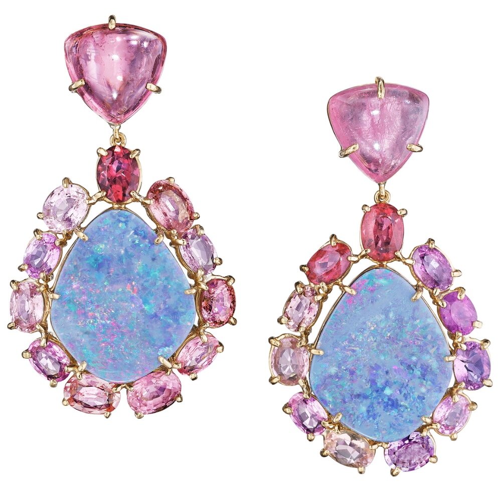 Bomb Party Earrings RBP3393 Love For a Lifetime Pink Tourmaline/Rhodium