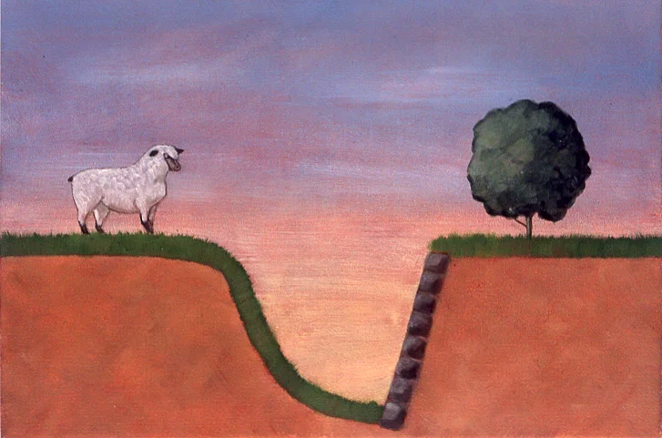 Ha ha , 2004 27 x 40cm oil on linen