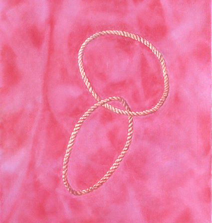   Tying the knot,  1997 70 x 70cm oil on linen 