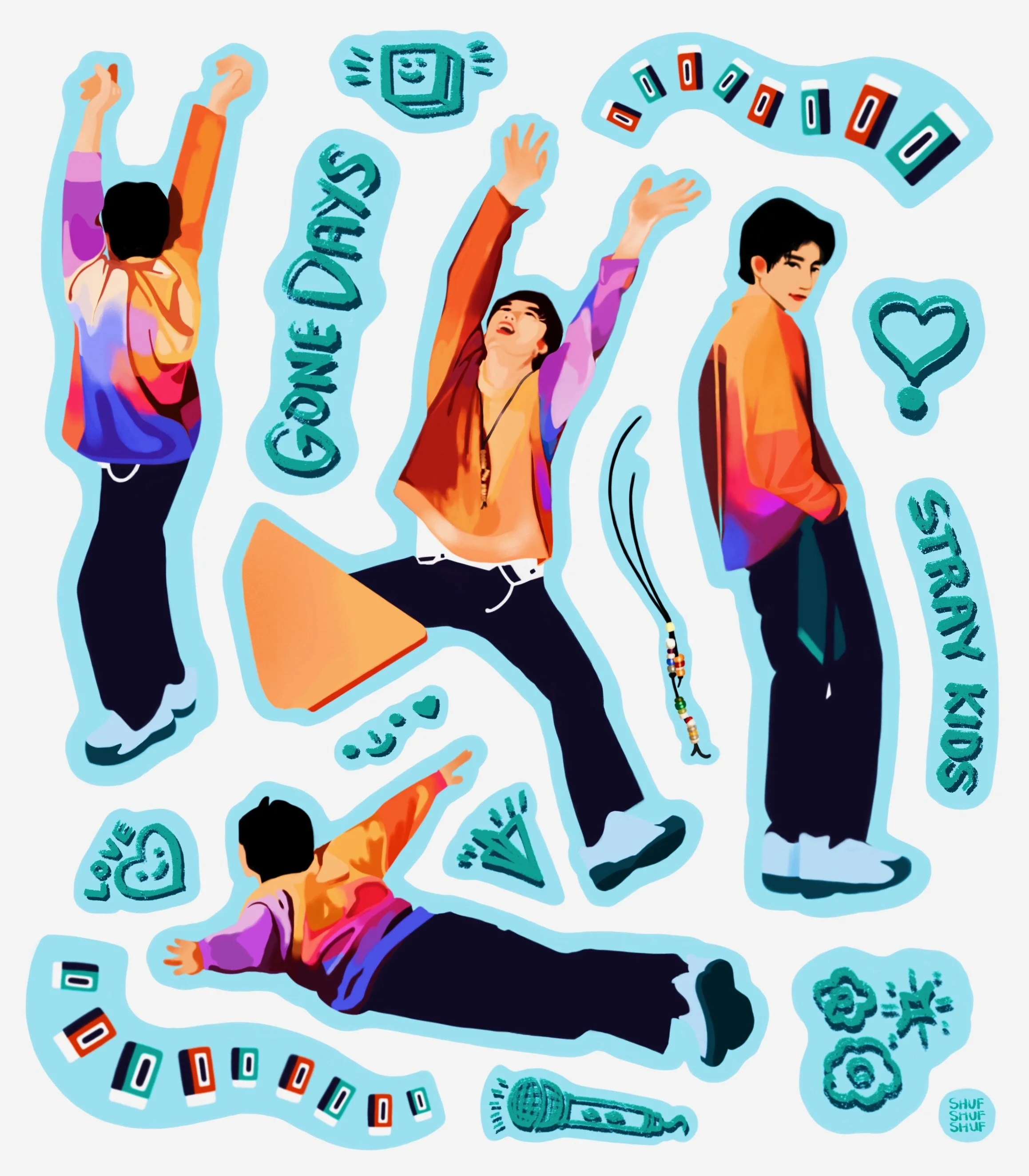 Hyunjin Gone Days Sticker Sheet