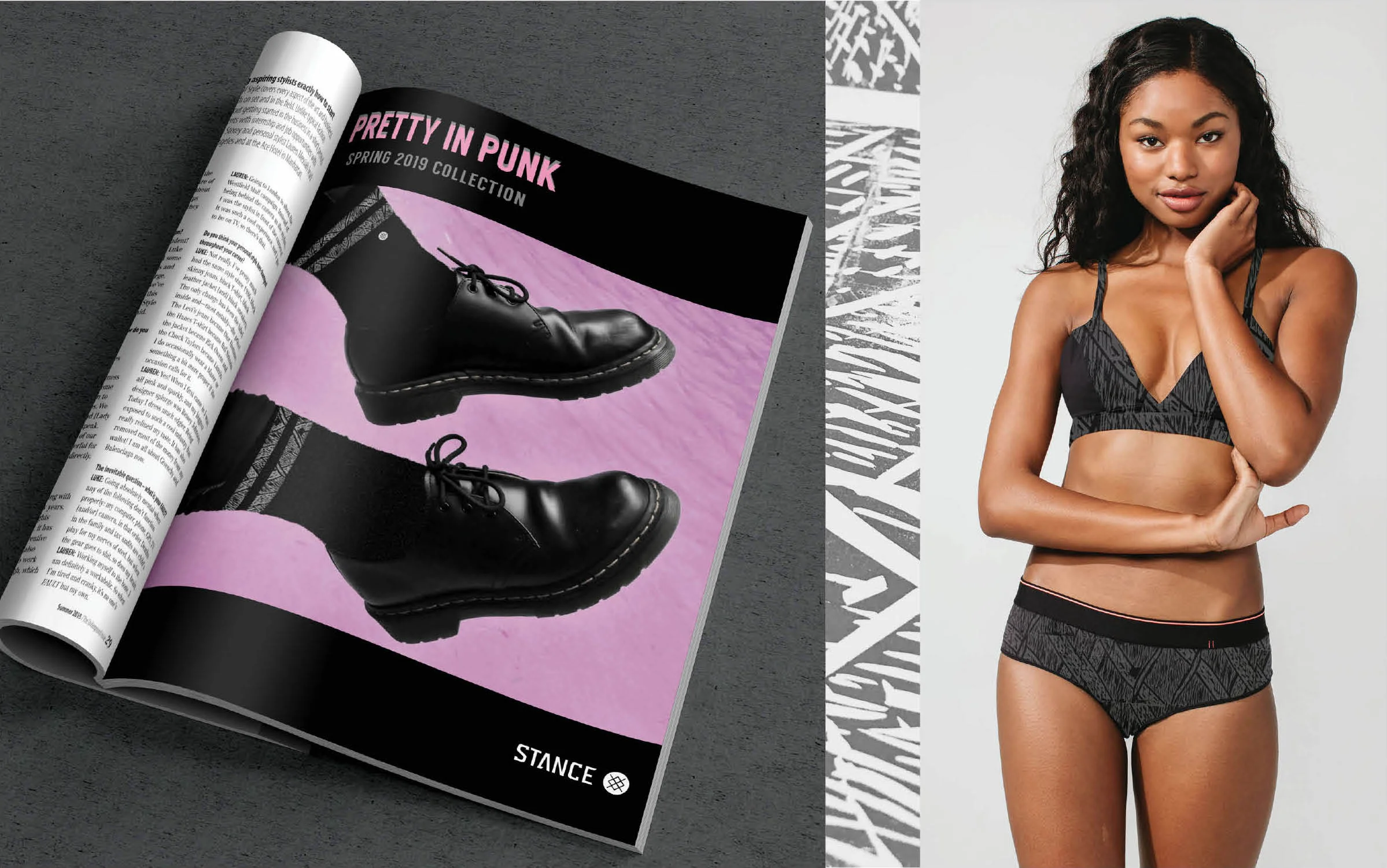 A mix of edgy and feminine, PRETTY IN PUNK is for girls who are unapologetically themselves. This line combines punk style with traditional feminine colors and typography.