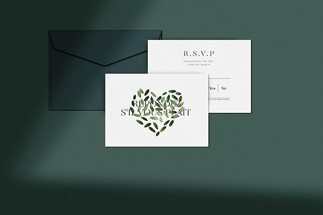 RETURN TO SENDER

BOTANICAL COLLECTION

We absolute love this simple yet romantic RSVP from our Botanical Collection Suite. The illustrated leaves in the shape of a heart will get all your guests in the mood for love when this RSVP is delivered. 
The