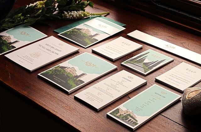 CUSTOM VENUE COLLECTION

We have had lots of fun photographing this absolutely stunning wedding stationery set from our Custom Venue Collection; designed for the wonderful @kirstyg4 and @m_droppa this week. 
Our Custom Venue Collection includes a stu