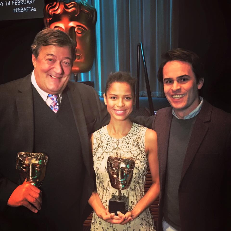 Interviewing Stephen Fry and Gugu Mbatha-Raw at the BAFTA nominations. 