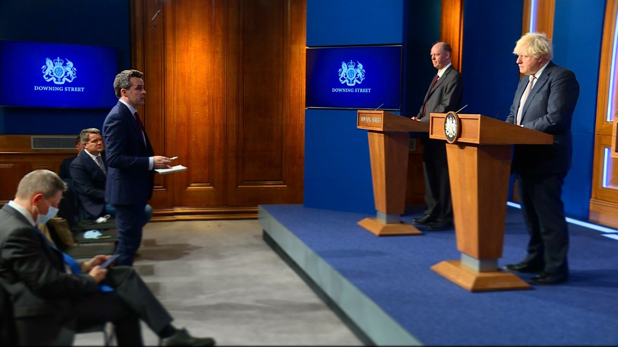 Questioning then PM Boris Johnson during the Covid19 pandemic.