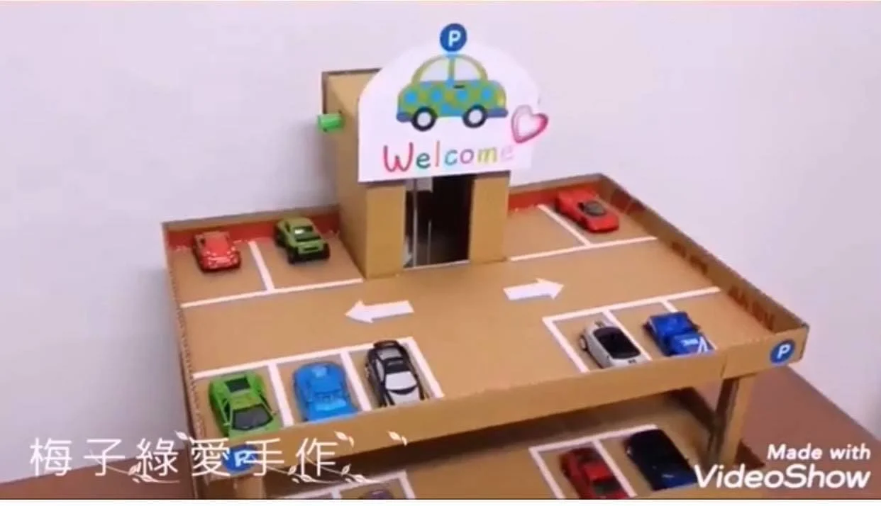 【DIY】終於有地方放 Tomica了! 梅子綠教你自製三層Tomica停車塔 !
