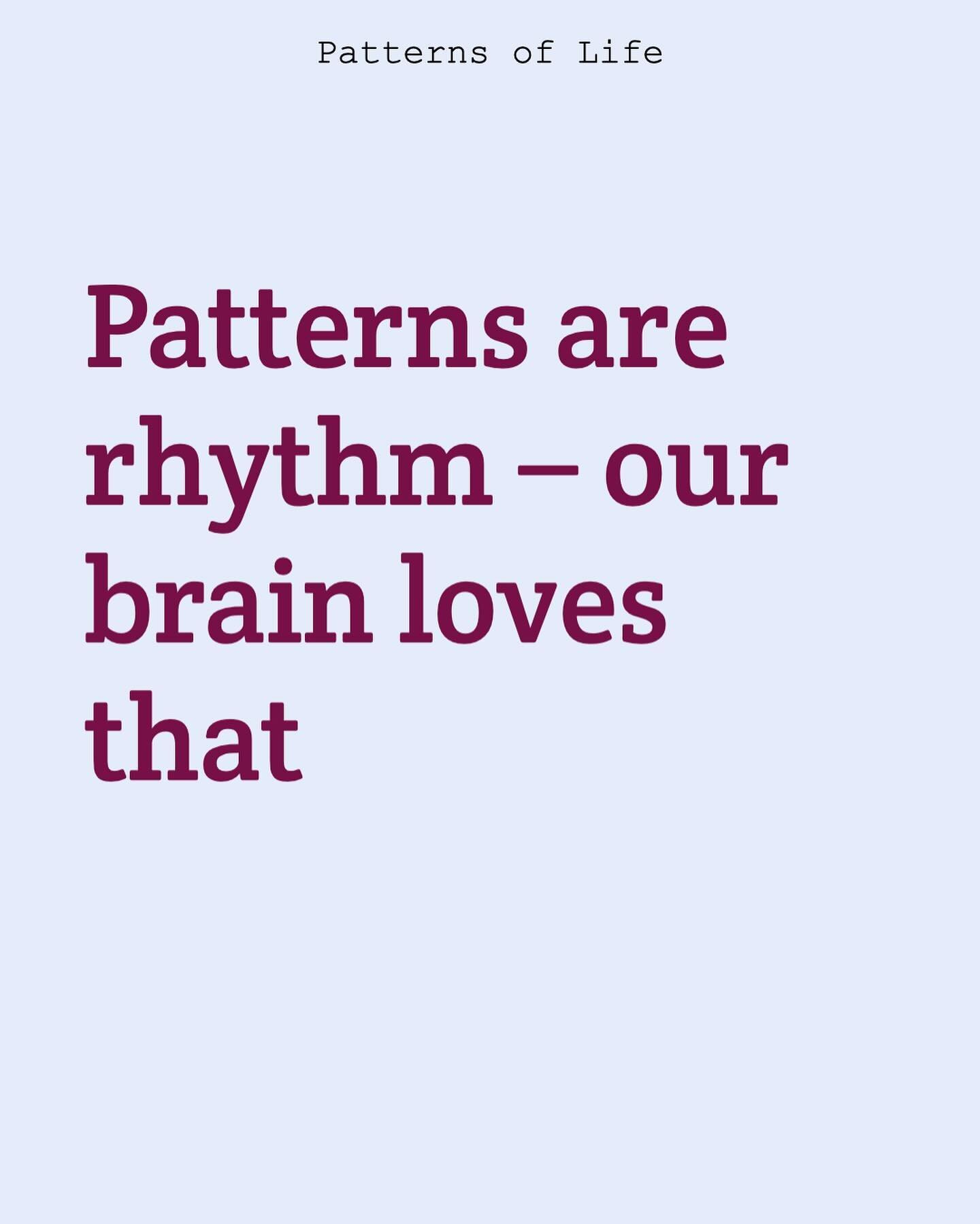 M&oslash;nstre er repetisjon og rytme. Det liker hjernen v&aring;r, det gir en f&oslash;lelse av trygghet og ro.  Det skaper orden i kaoset. Derfor liker jeg &aring; designe m&oslash;nstre ☺️🎶🧠

&mdash;-

Patterns are repetition and rhythm. Our bra