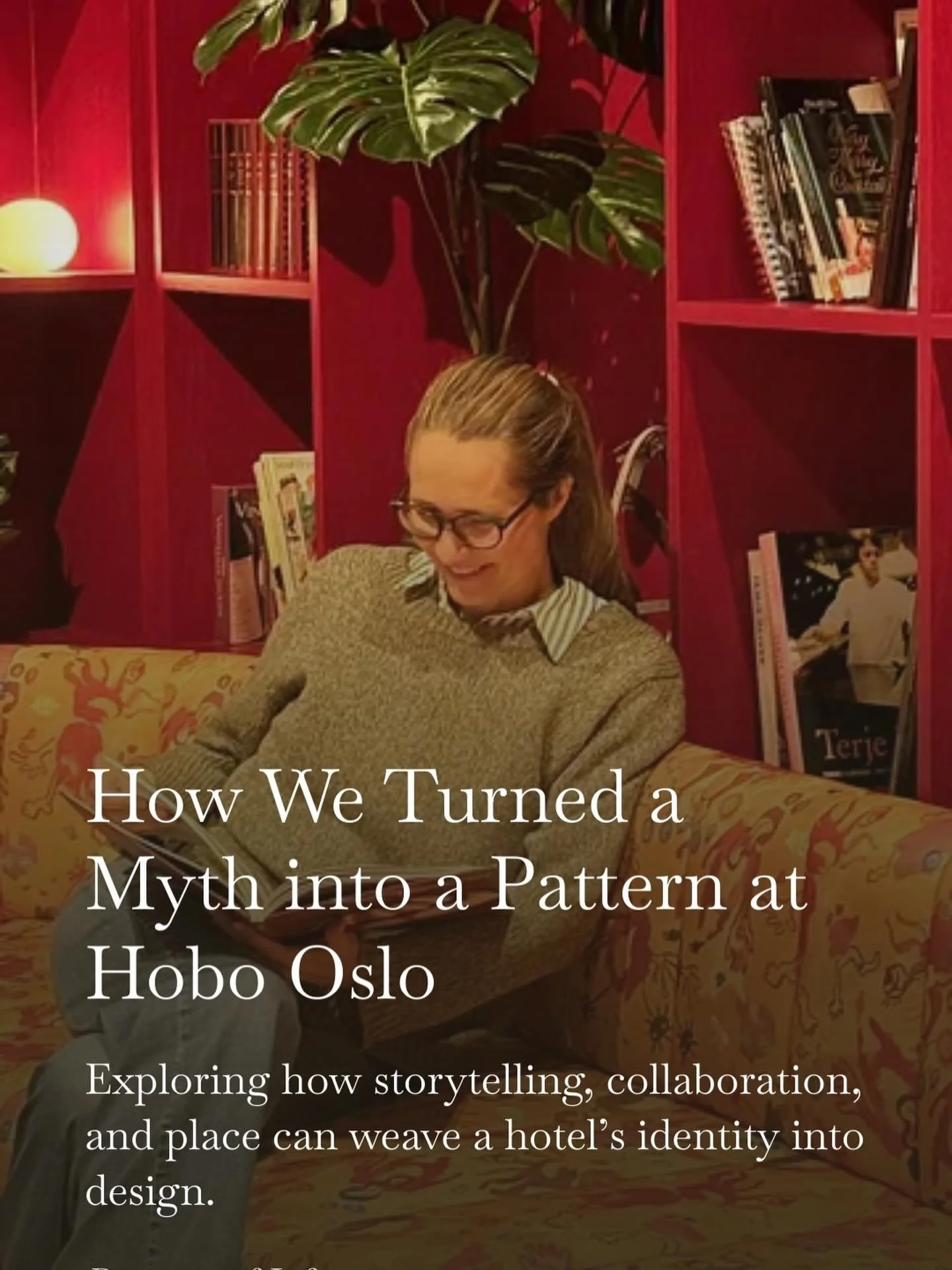 New on Substack: &laquo;Design, at its best, is storytelling without words.&raquo;

My latest piece explores how design can hold the spirit of a place, turning imagination into pattern and narrative into space.

While working with @studio_aisslinger 