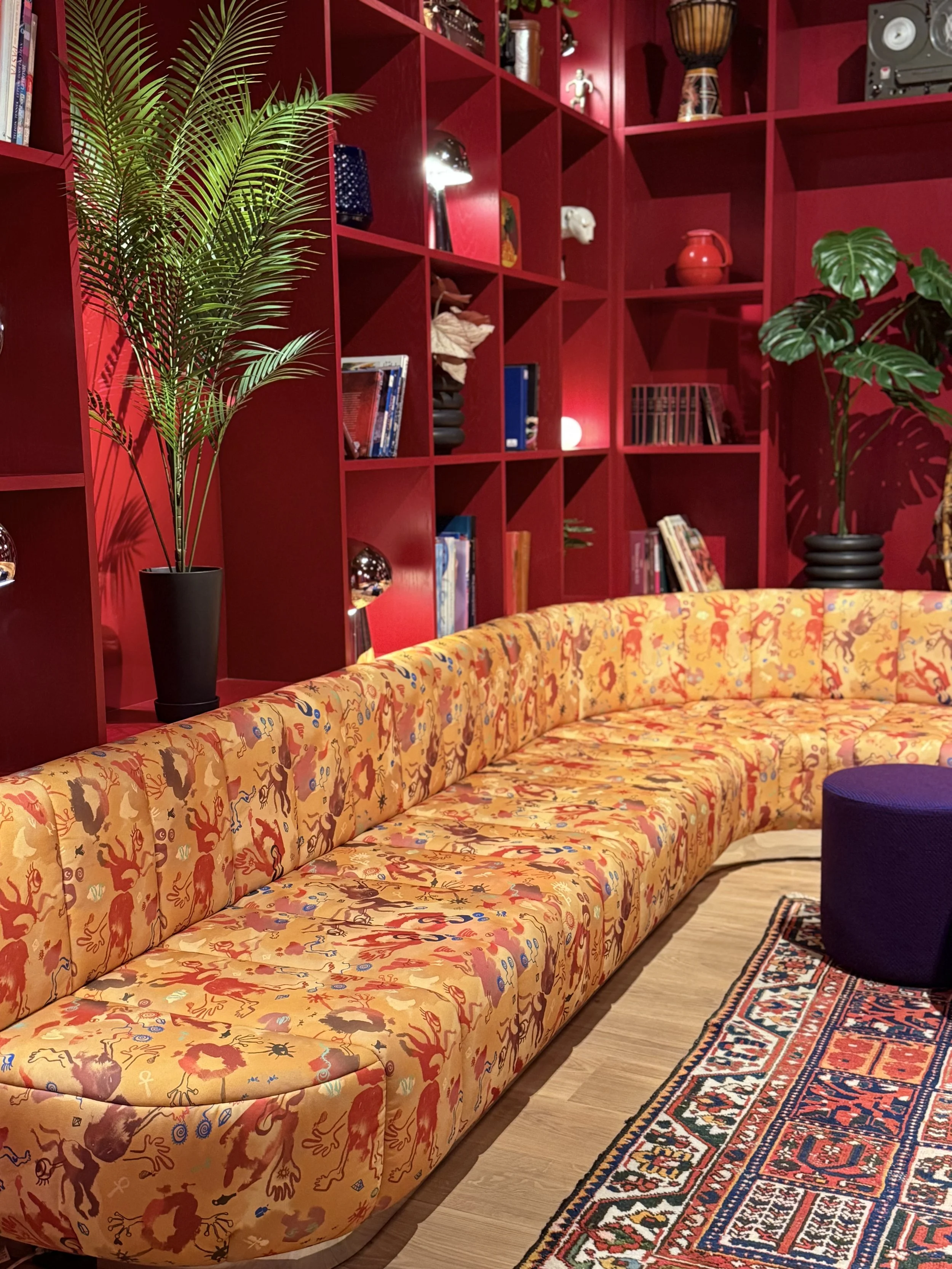 Hobo Hotel Oslo bespoke textile, The Library