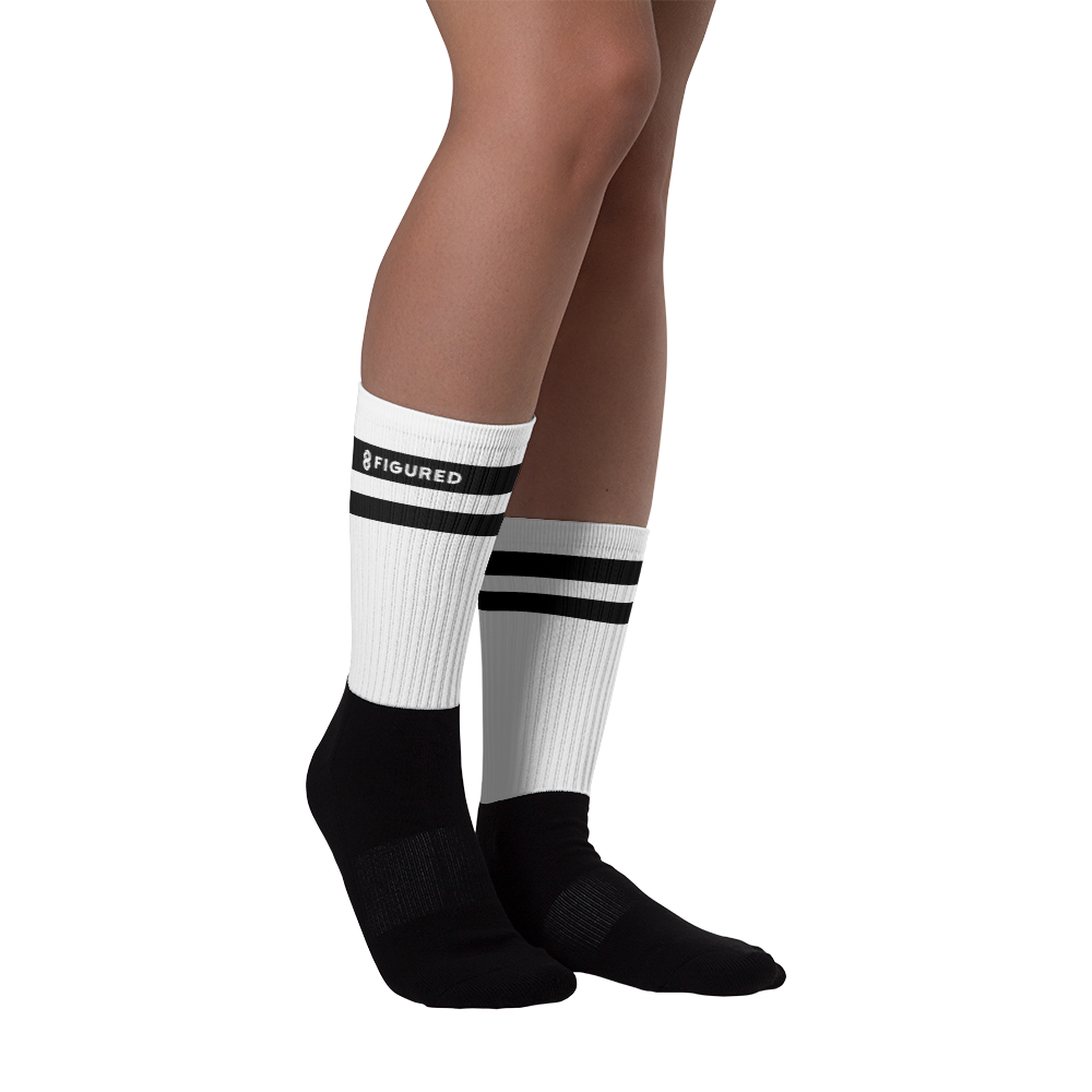Black Striped Fitness Socks