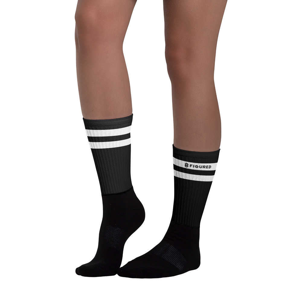 White Striped Fitness Socks