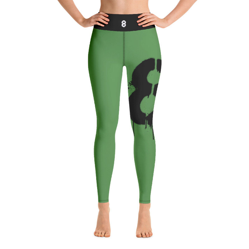 Green Camo Yoga Leggings