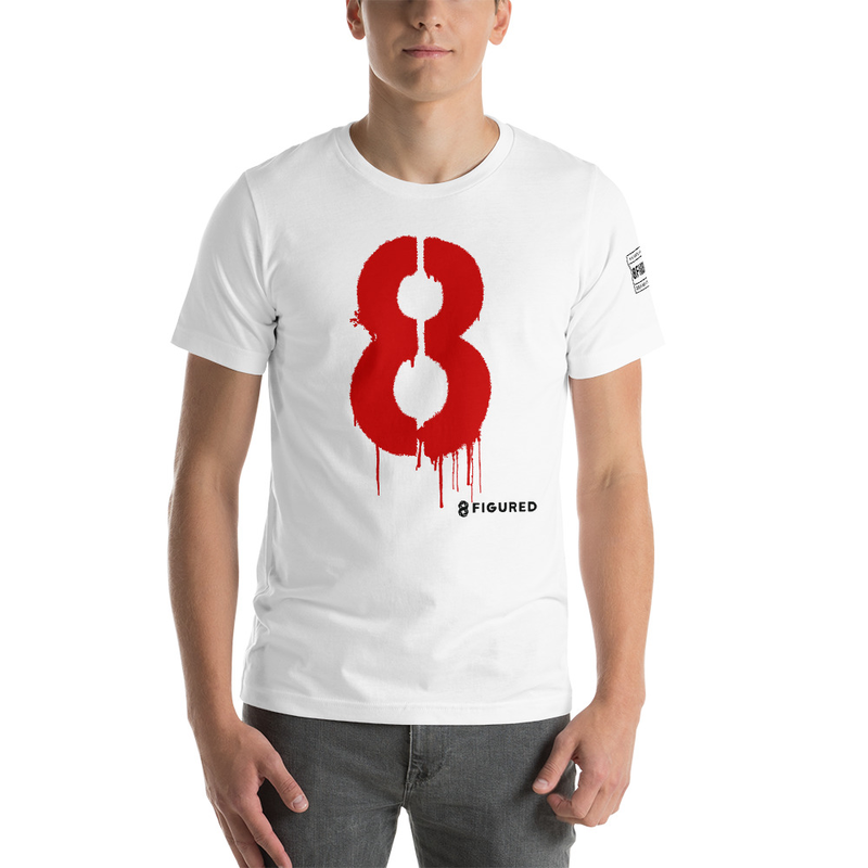 8 Drip Logo T-Shirt (Red, White, Blk Edition)