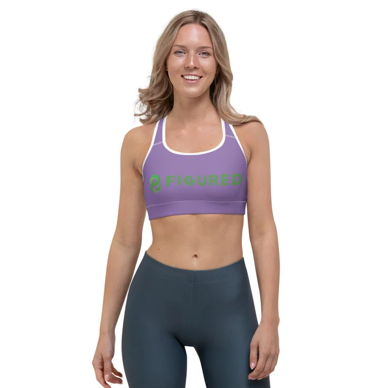 8 Classic Logo Sports Bra (Purple)