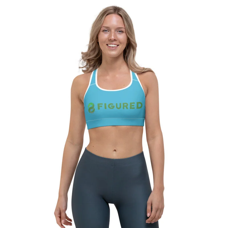 8 Classic Logo Sports Bra (Teal)