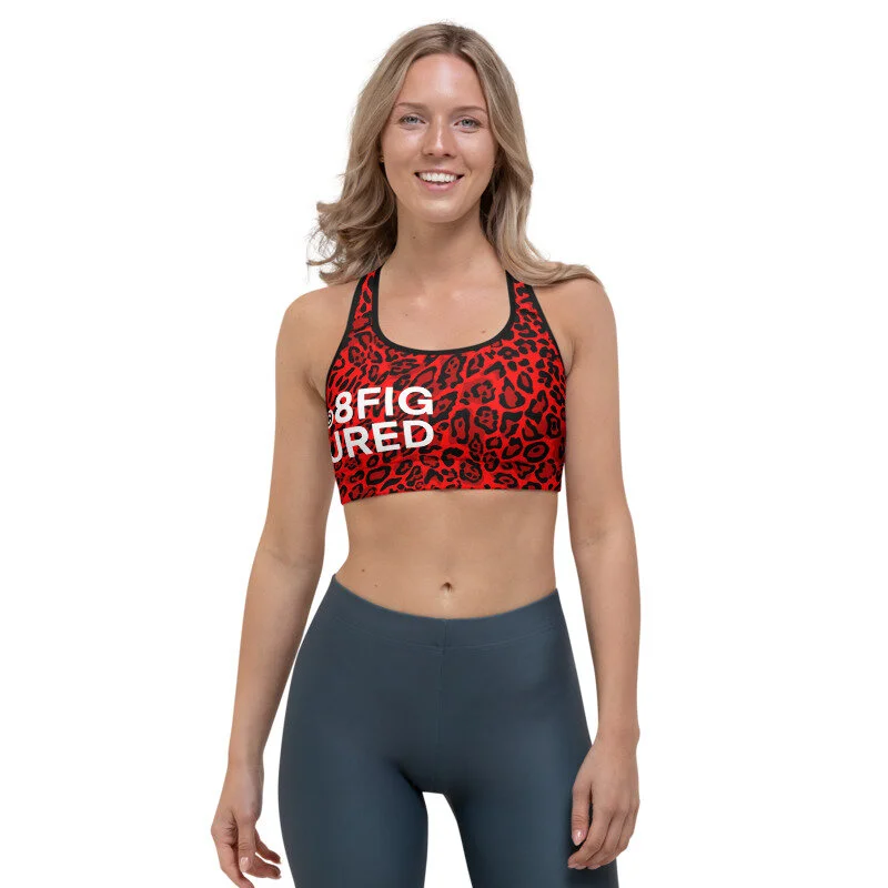 8 Figured Leopard Print Sports Bra