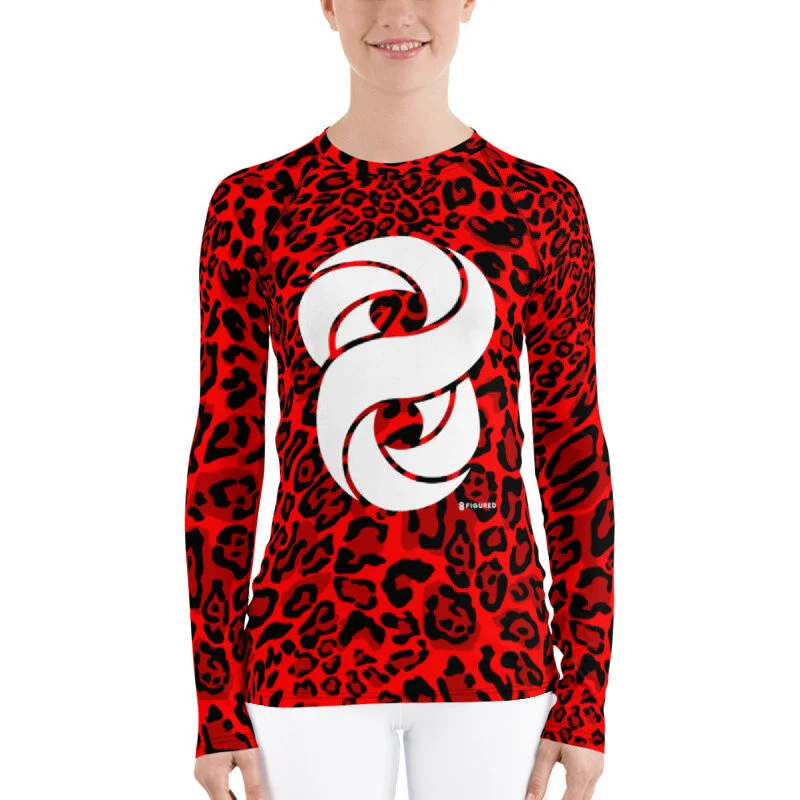 8Figured Fitted Leopard Print Rash Guard  (Avail in 2 styles)