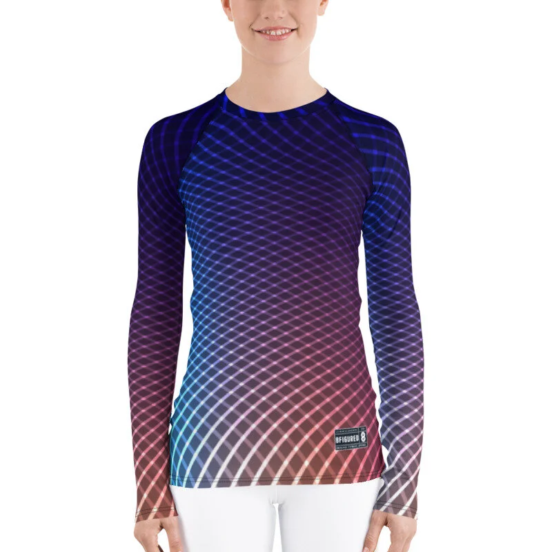 8Figured Fitted Gradient Print Rash Guard