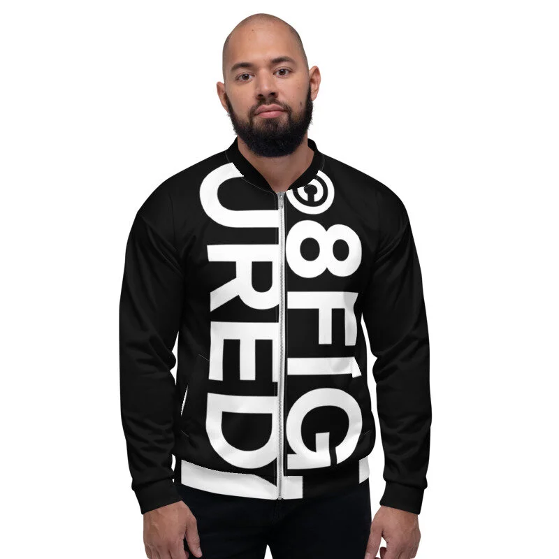 8Figured Unisex Front Logo Print  Bomber Jacket (Avail in 2 colors)