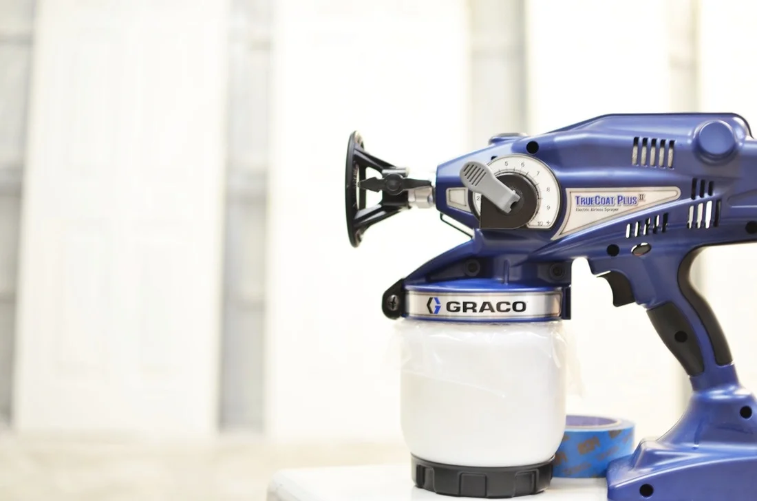This is the Graco TruCoat Plus II and I first tested it out by repainting all of our interior doors!
