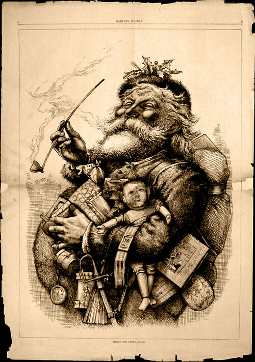 Deda Mraz kako ga je osmislio Tomas Nast za “Harpers vikli”