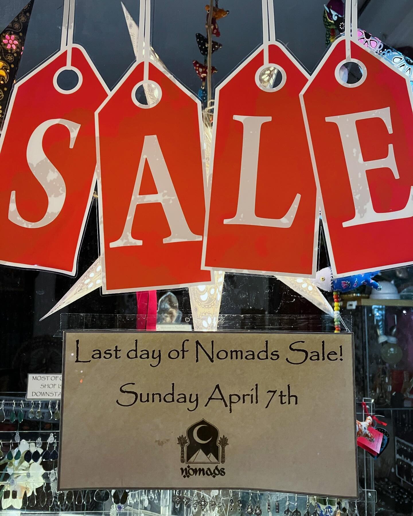 It&rsquo;s our final sale day today - head over to sunny Kings Parade to pick up some great bargains - 1/3 off our range of Tibetan bracelets, Afghan slipper socks down to &pound;10, beautiful tie dye silk scarves now just &pound;35, lots of silver r