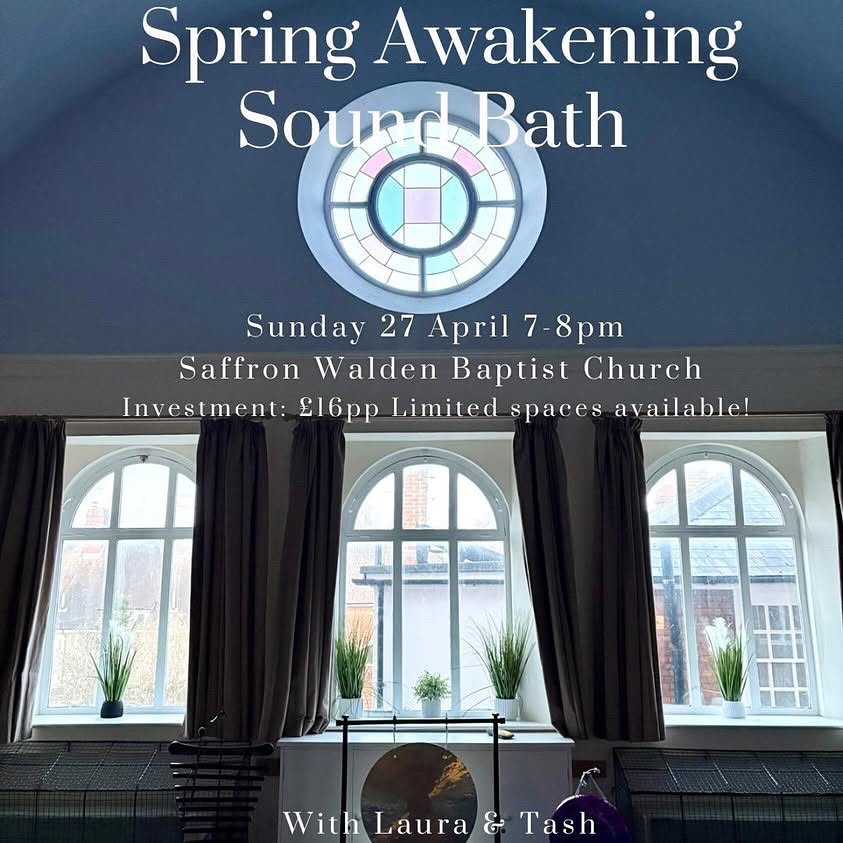 Embrace the season of renewal ✨
#laura_sound_buddha is hosting two beautiful sound events this spring

🌸 Spring Awakening Sound Bath 🌸 Sunday, April 27th - Saffron Walden Baptist Church 

And a sound Bath experience, part of 🌿 Harmonic Healing Ret