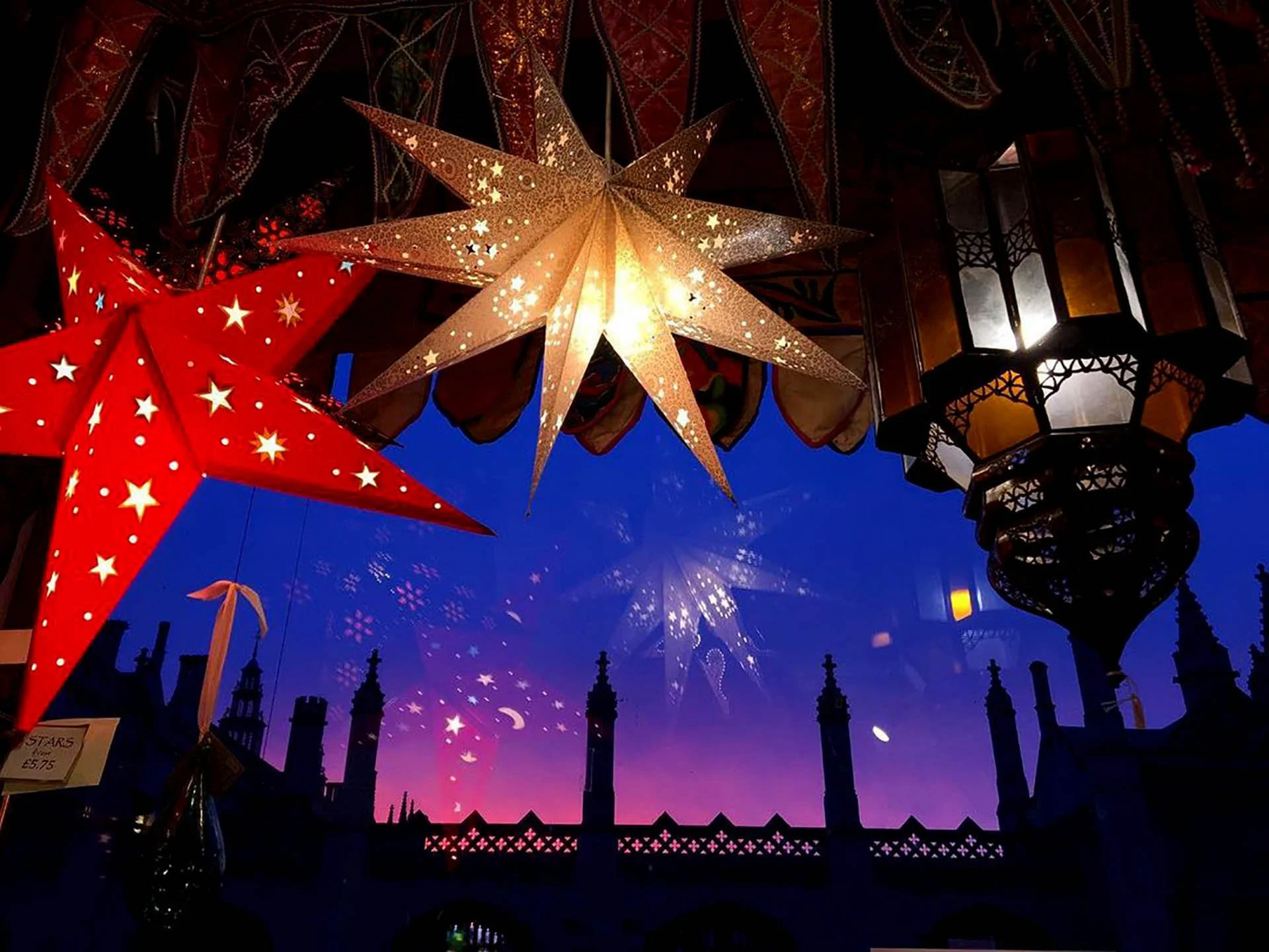 Paper Star Lampshades - hand made in India
