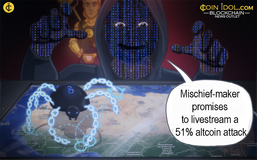 Mischief-Maker Promises to Livestream a 51% Altcoin Attack