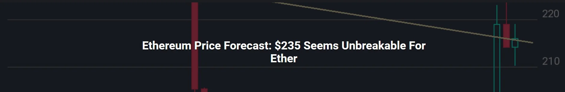 Ethereum Price Forecast: $235 Seems Unbreakable For Ether