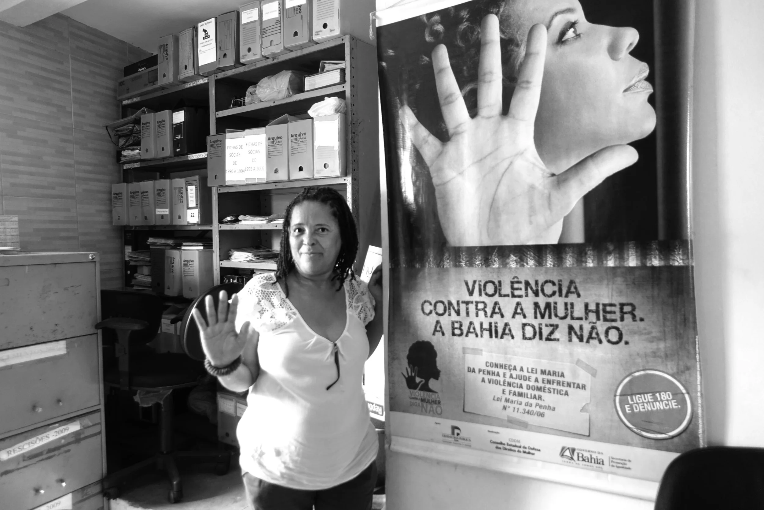 Milca Martins, membre de Sindoméstico (Brésil), lutte pour l’égalité des droits et contre la violence envers les femmes. Photo : Y. Zimmermann