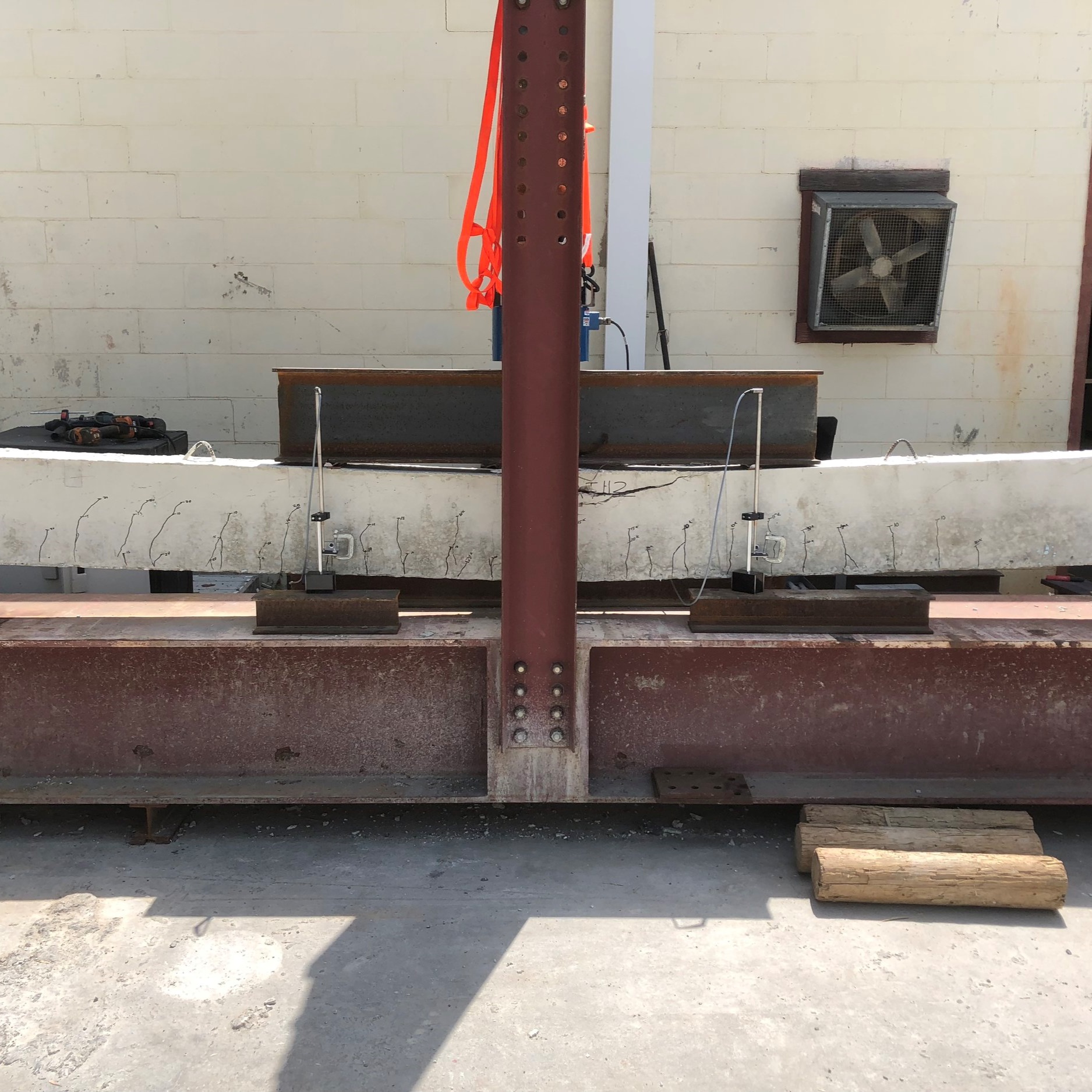 Testing of reinforced concrete beams made with BCSA cement