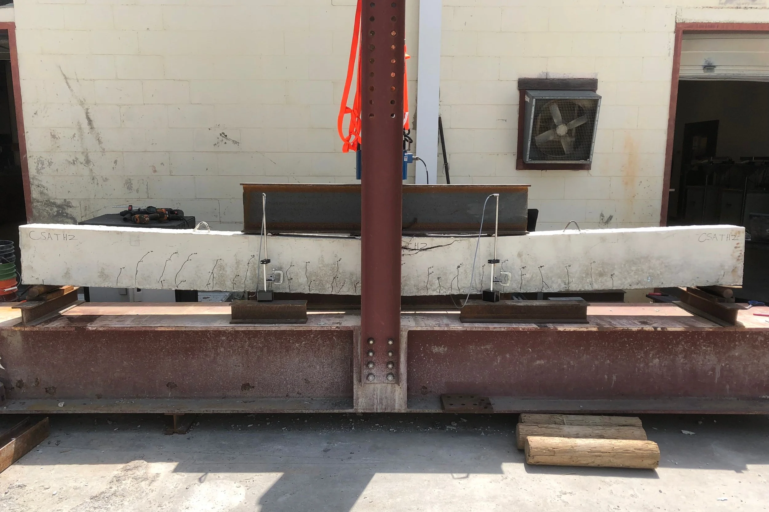 BCSA beam tested approximately 2 hours after casting