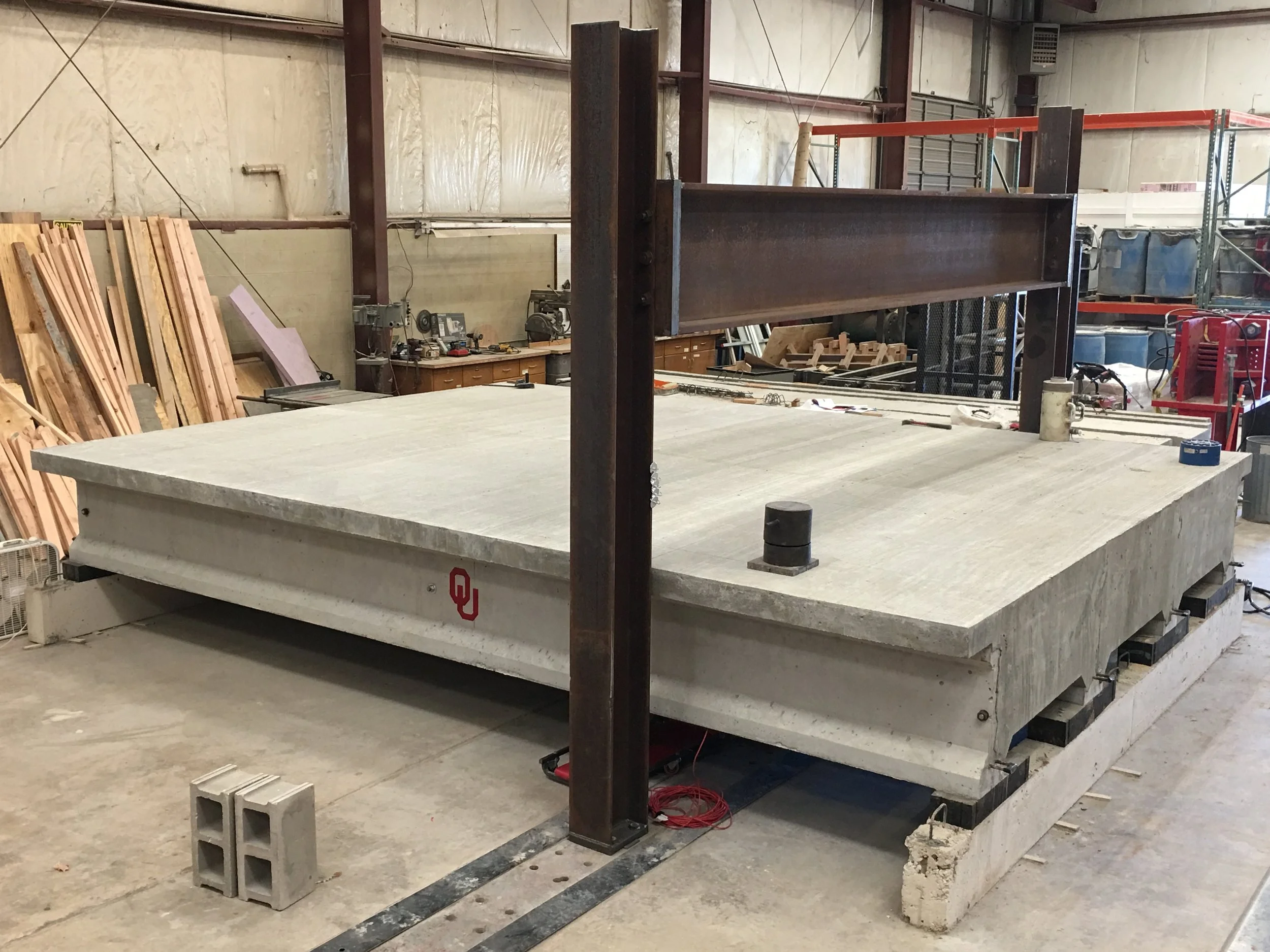 Finished scale bridge with load frame