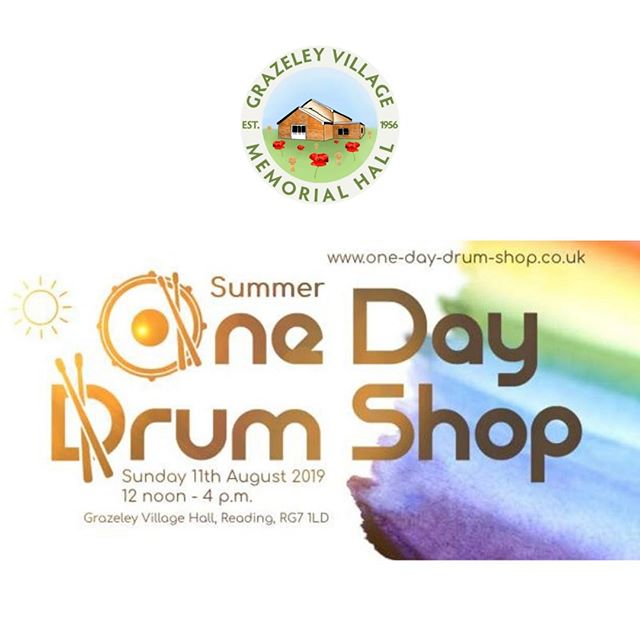 Dave's Drums will be here on Sunday 11th August for Drum Shop at Grazeley Village Memorial Hall

FREE event, tickets here &gt;&gt;&gt; https://www.eventbrite.co.uk/e/summer-one-day-drum-shop-tickets-61432124137

www.grazeleyvillagehall.org.uk

#commu