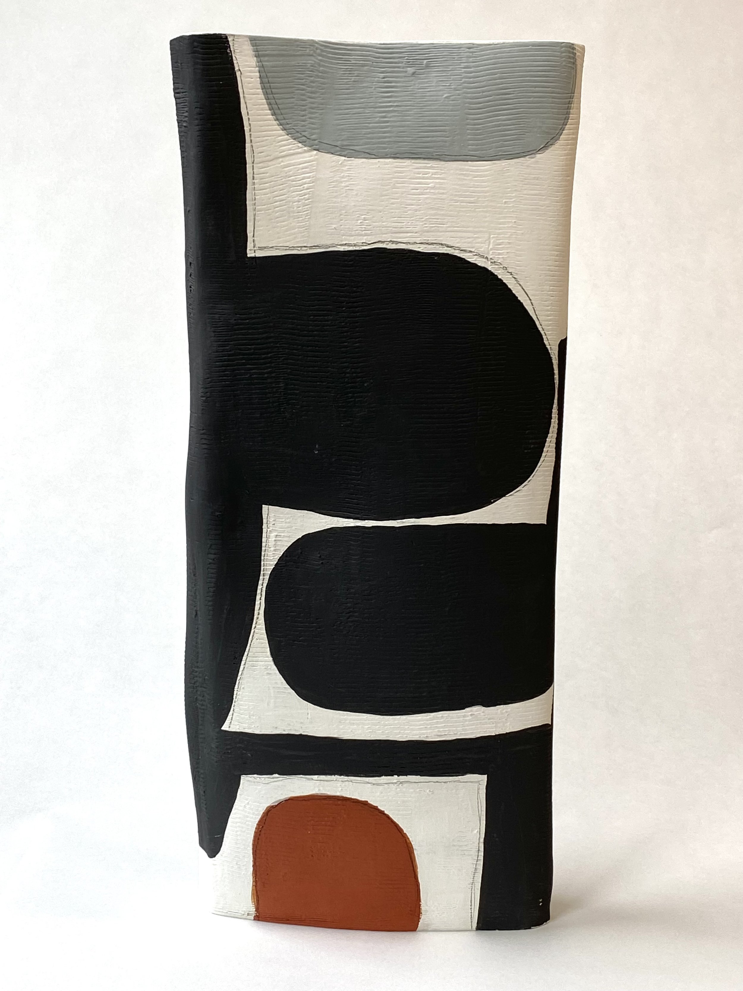 Torba Graphic- Black, Grey, Terra Cotta 22" (SOLD)