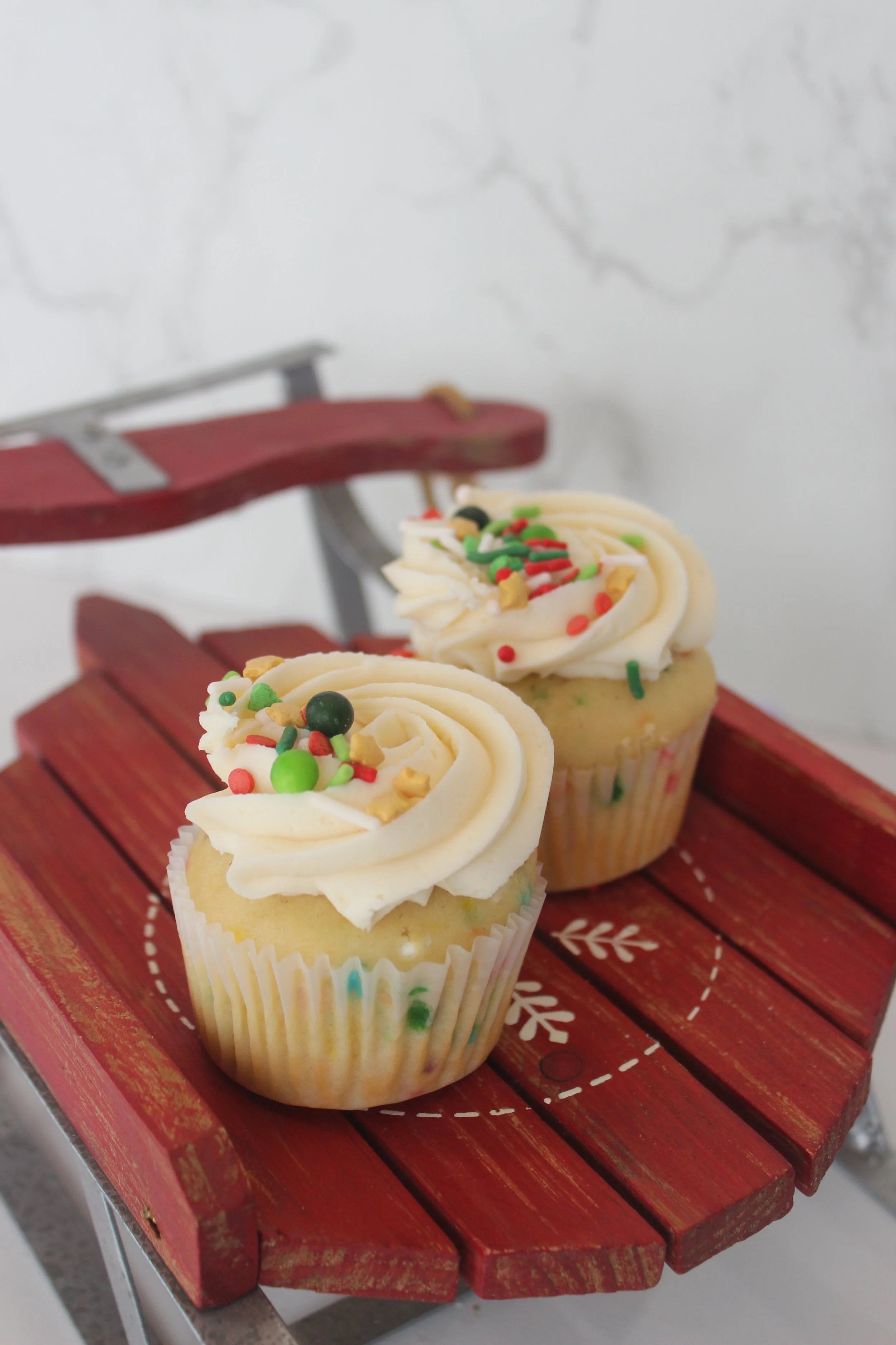 Holiday Sprinkle Cupcake