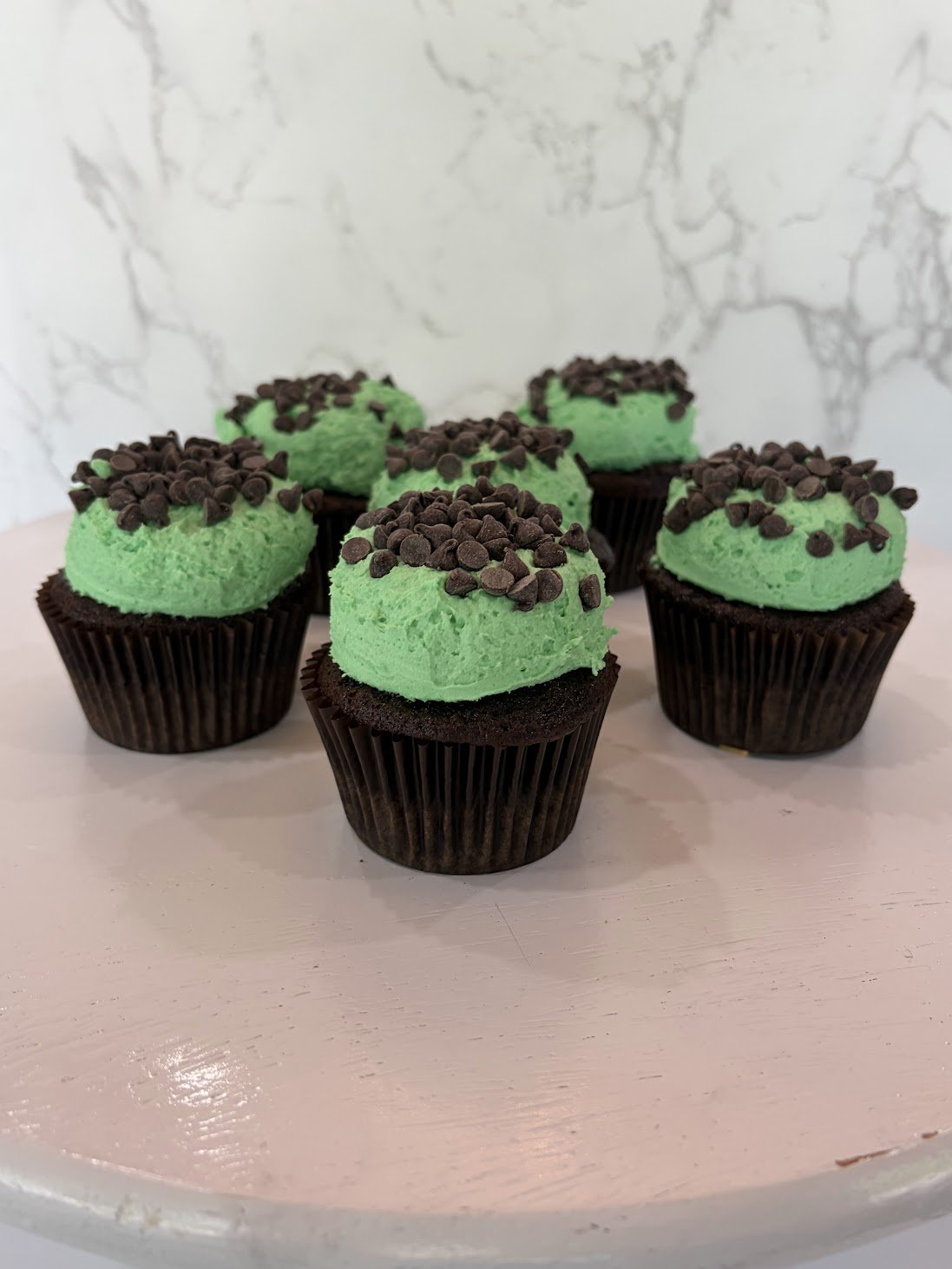 Mint Chocolate Chip Cupcake