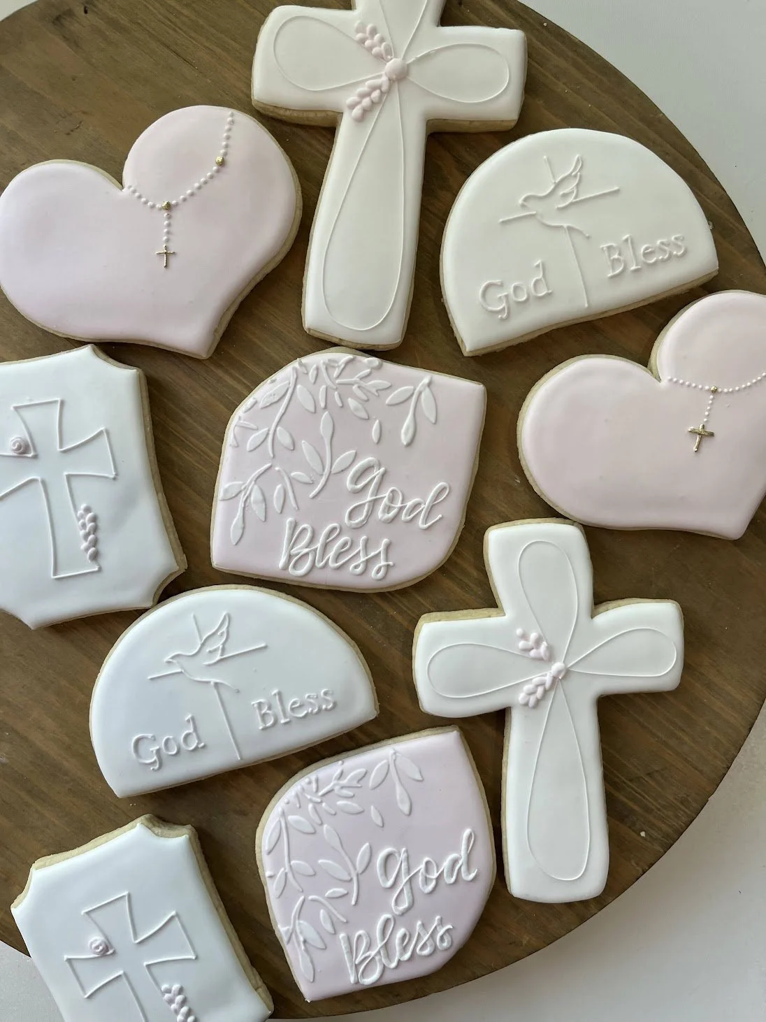 Baptism Rosary Cookie Set