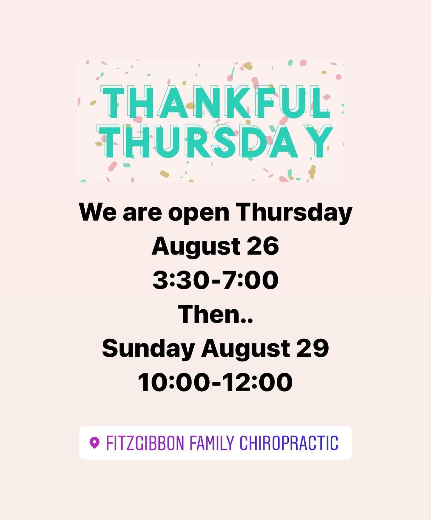 Hope to see you for your adjustment!