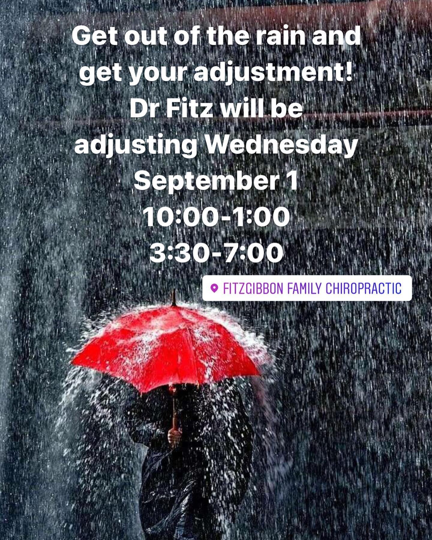 When will you be in, 10:00-1 or 3:30-7:00 ?? See you then. ☔️