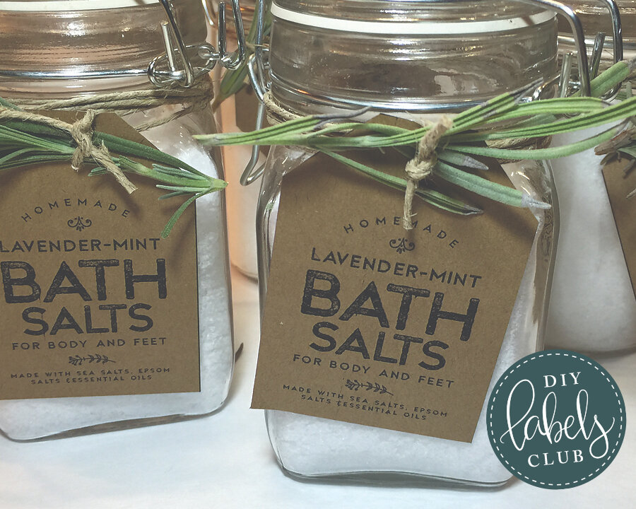 Homemade Lavender Mint Bath Salts