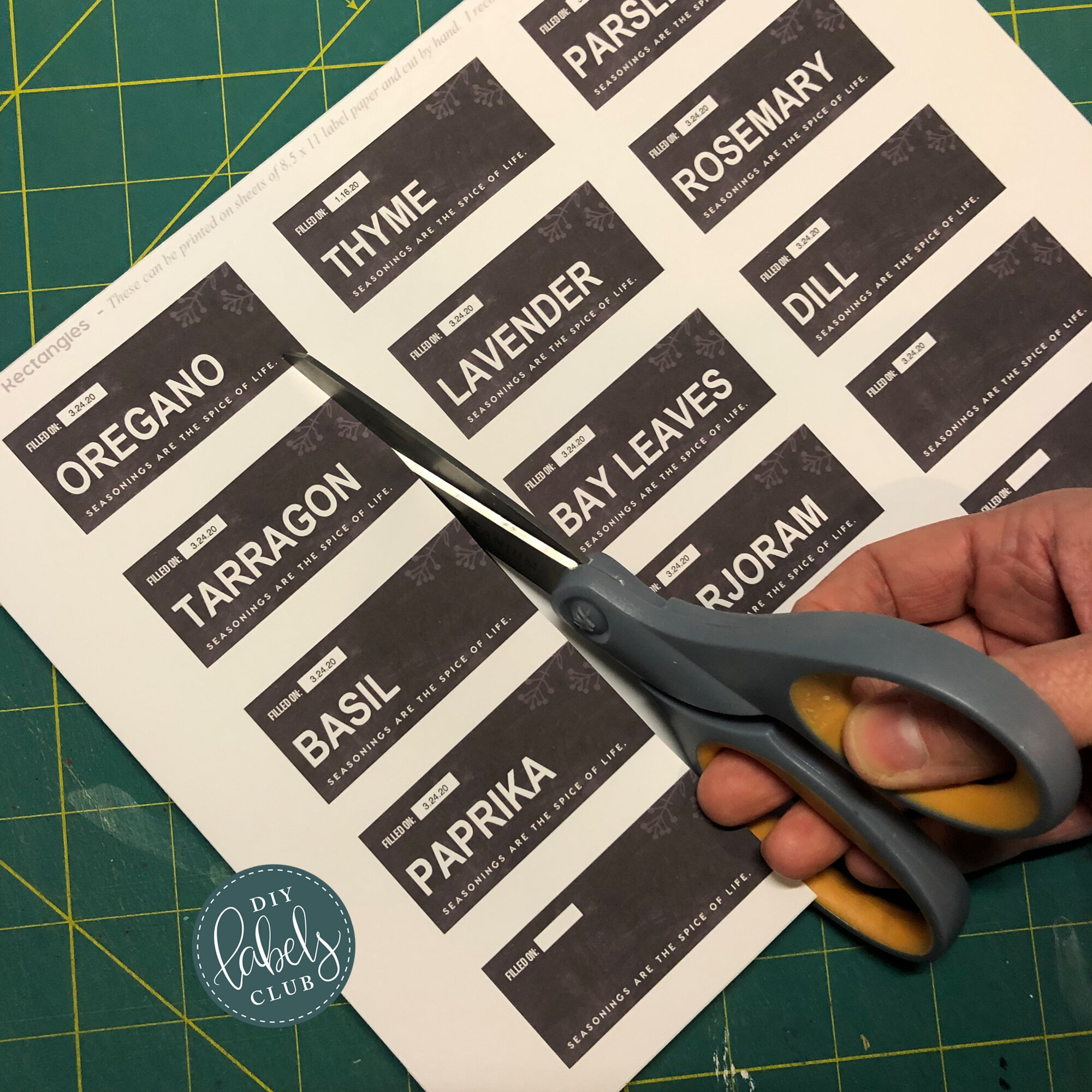 Editable Spice Rack Labels — DIY Labels Club