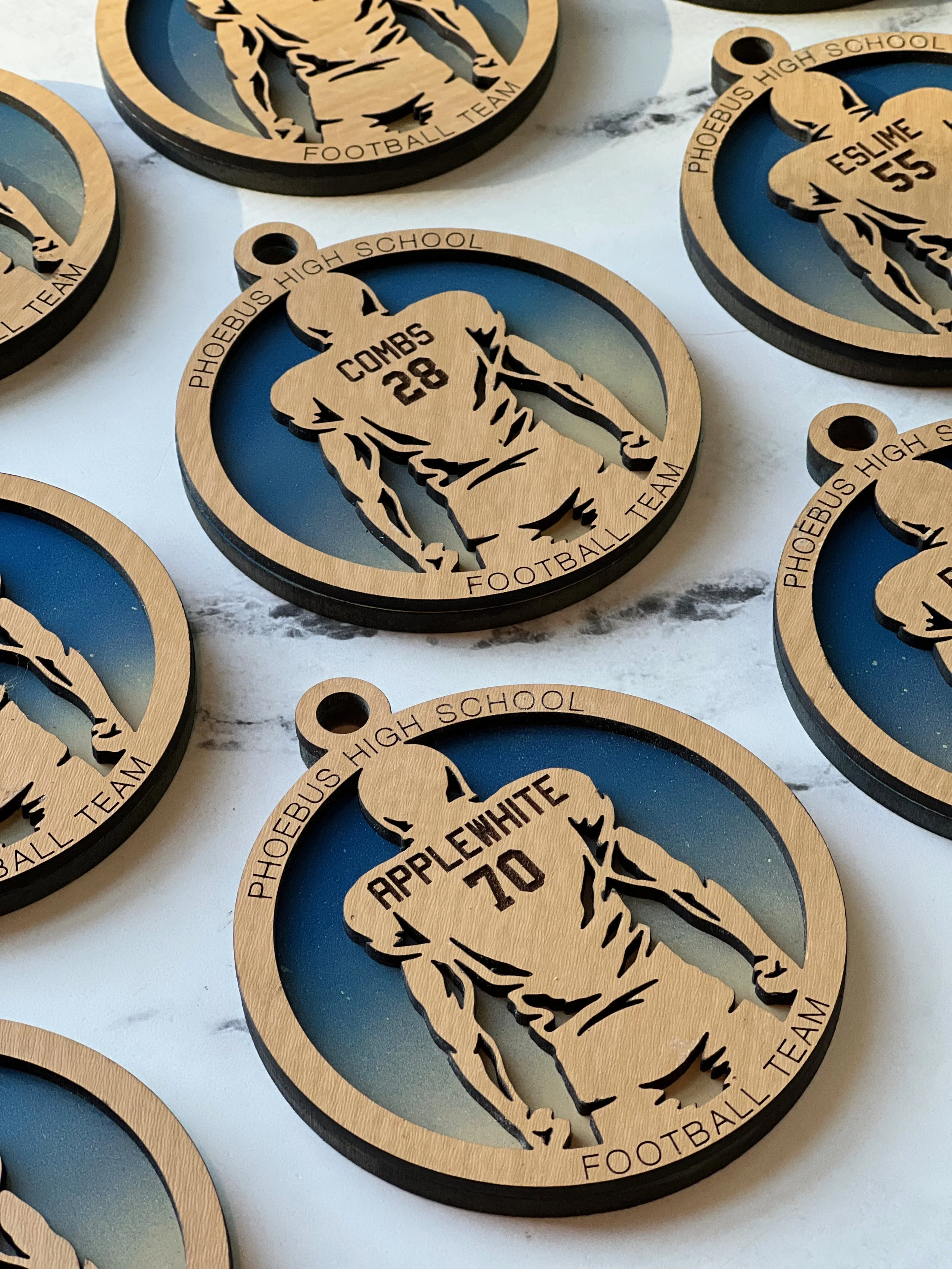 Personalized Football Ornaments