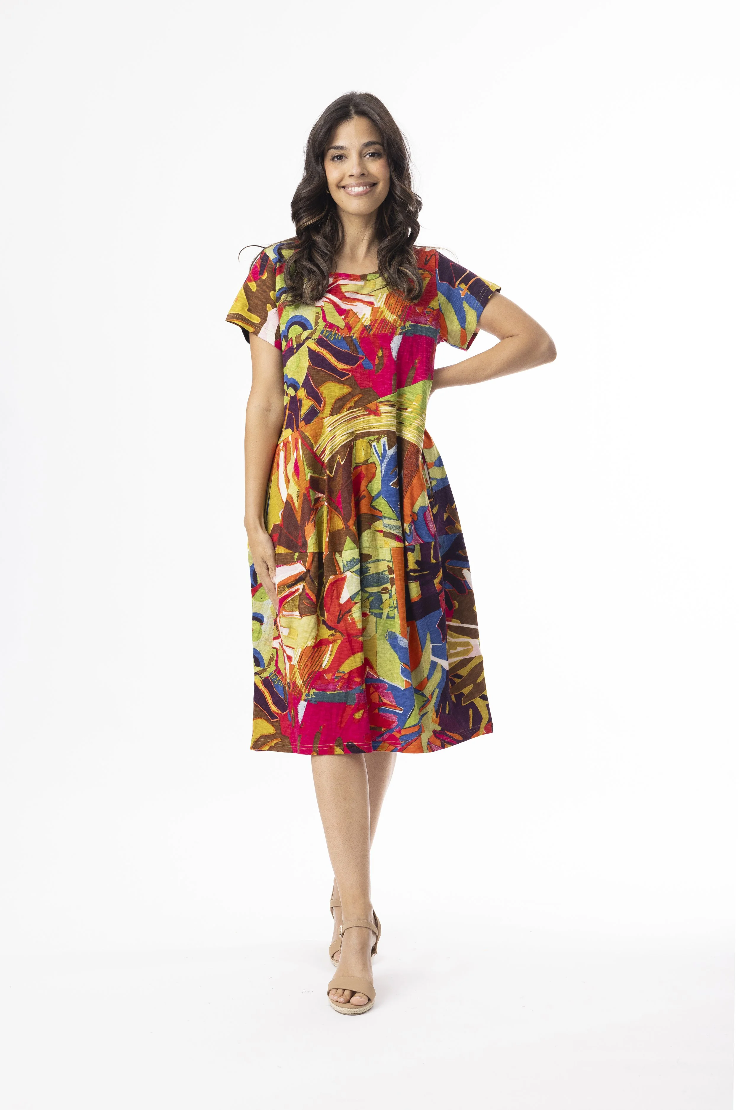 20151LR Fashion Dress Leaves-Red.jpg