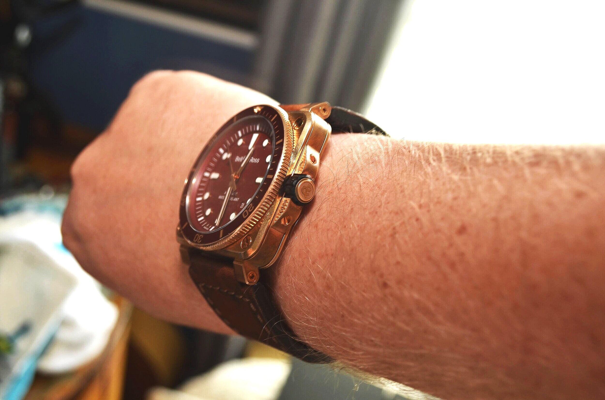 The Bell & Ross 03-92 Diver Burgundy Bronze On The Wrist — Wrist Enthusiast